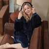 Winter Outdoor Women Warm Blanket Hoodie